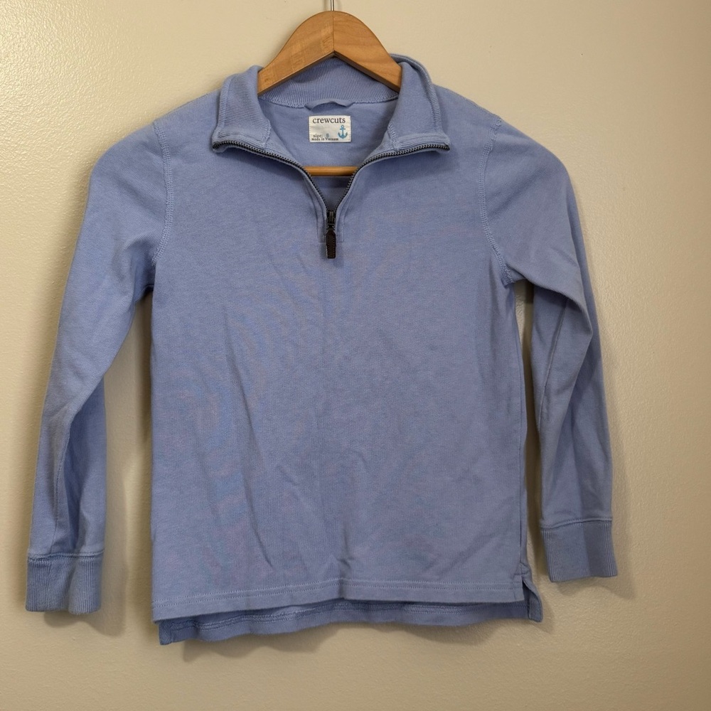 Crewcuts by J.Crew Kids Half Zip Pullover Size 8 Blue Long Sleeve Sweater Shirt